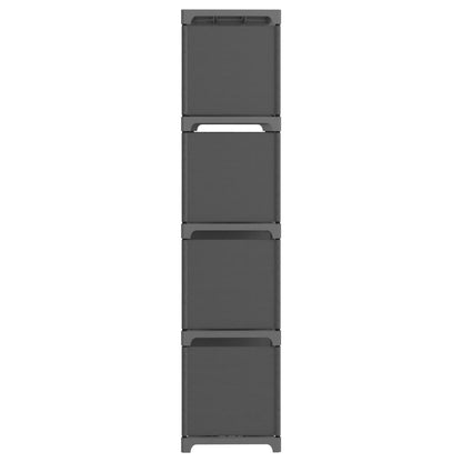 Étagère d'affichage 12 cubes Gris 103x30x141 cm Tissu