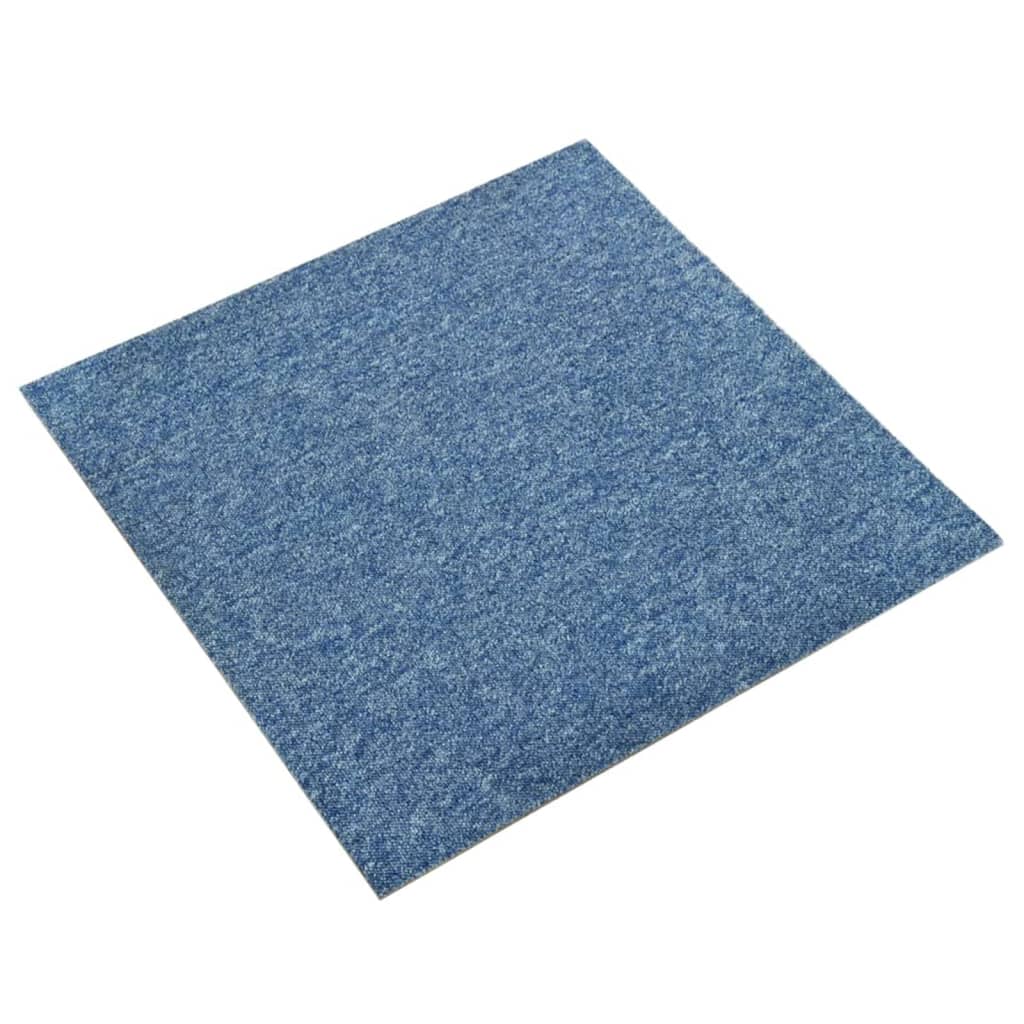 Dalles de tapis de sol 20 pcs 5 m² 50x50 cm Bleu