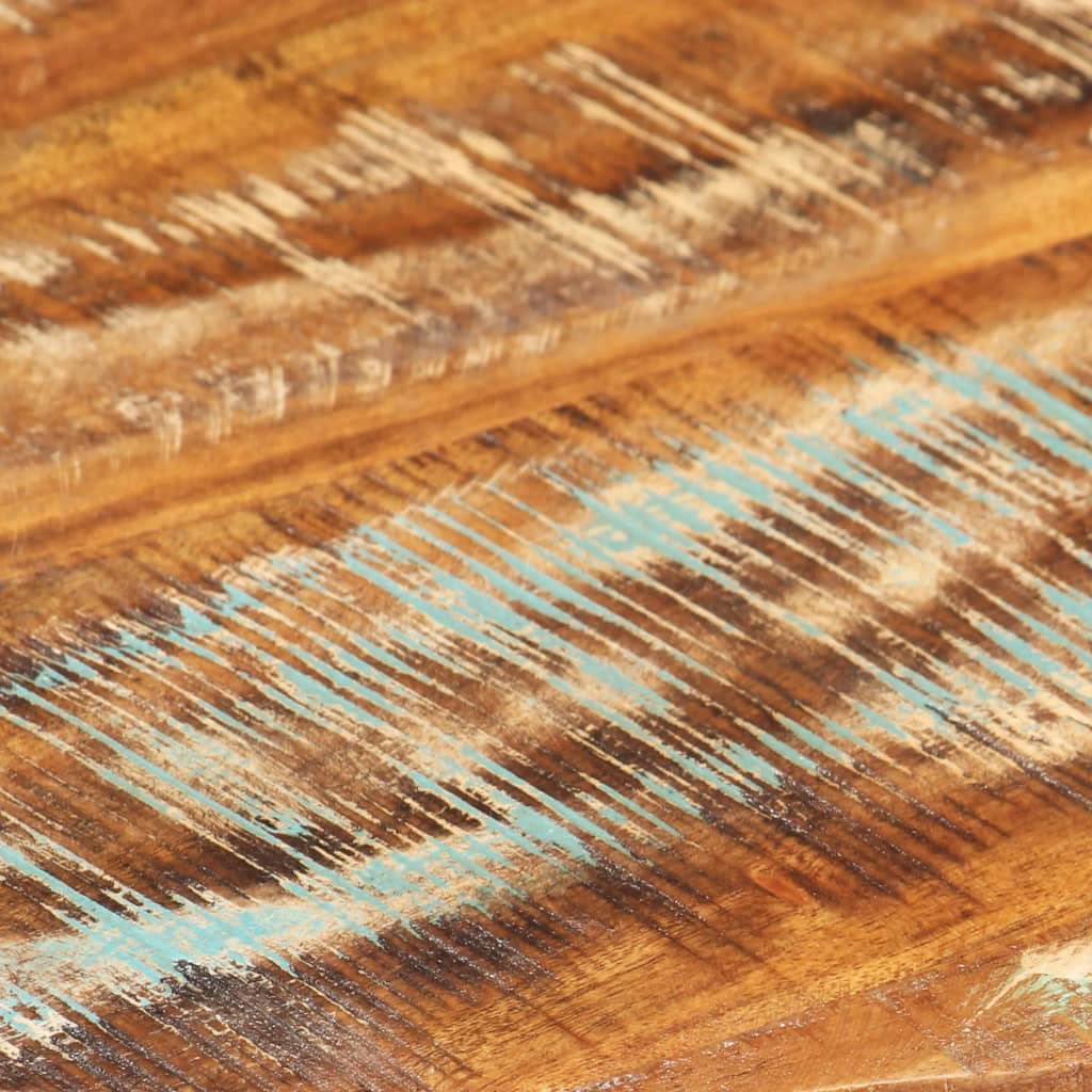Table basse Noir 68x68x30 cm Bois de récupération BARNABE