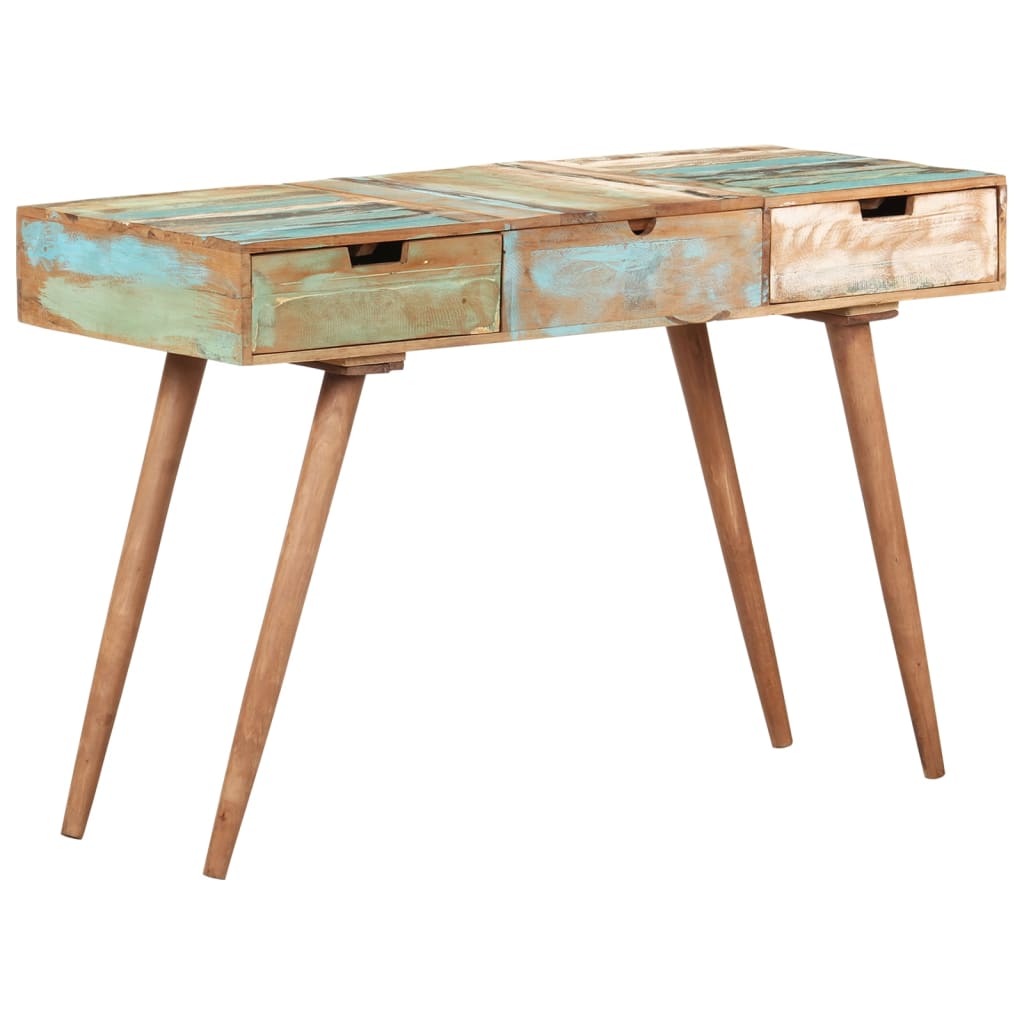 Coiffeuse avec miroir 112x45x76 cm Bois massif de récupération MONICA