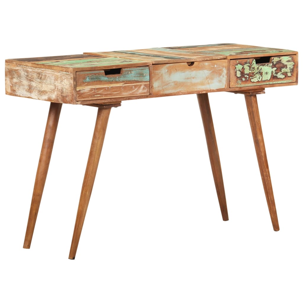 Coiffeuse avec miroir 112x45x76 cm Bois massif de récupération MONICA