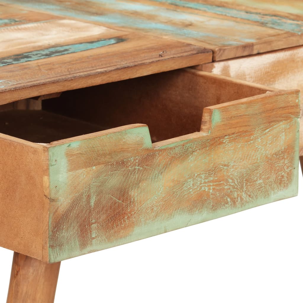 Coiffeuse avec miroir 112x45x76 cm Bois massif de récupération MONICA