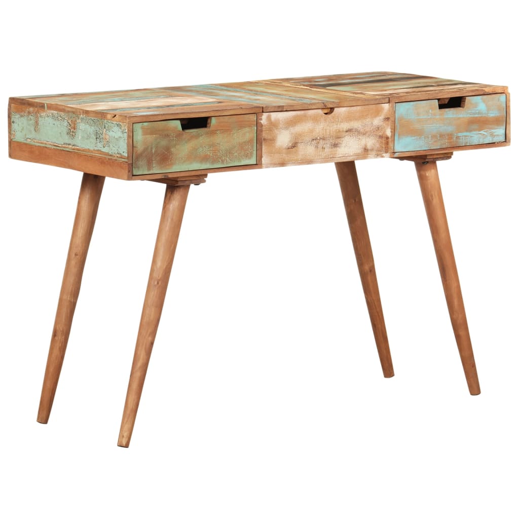 Coiffeuse avec miroir 112x45x76 cm Bois massif de récupération MONICA