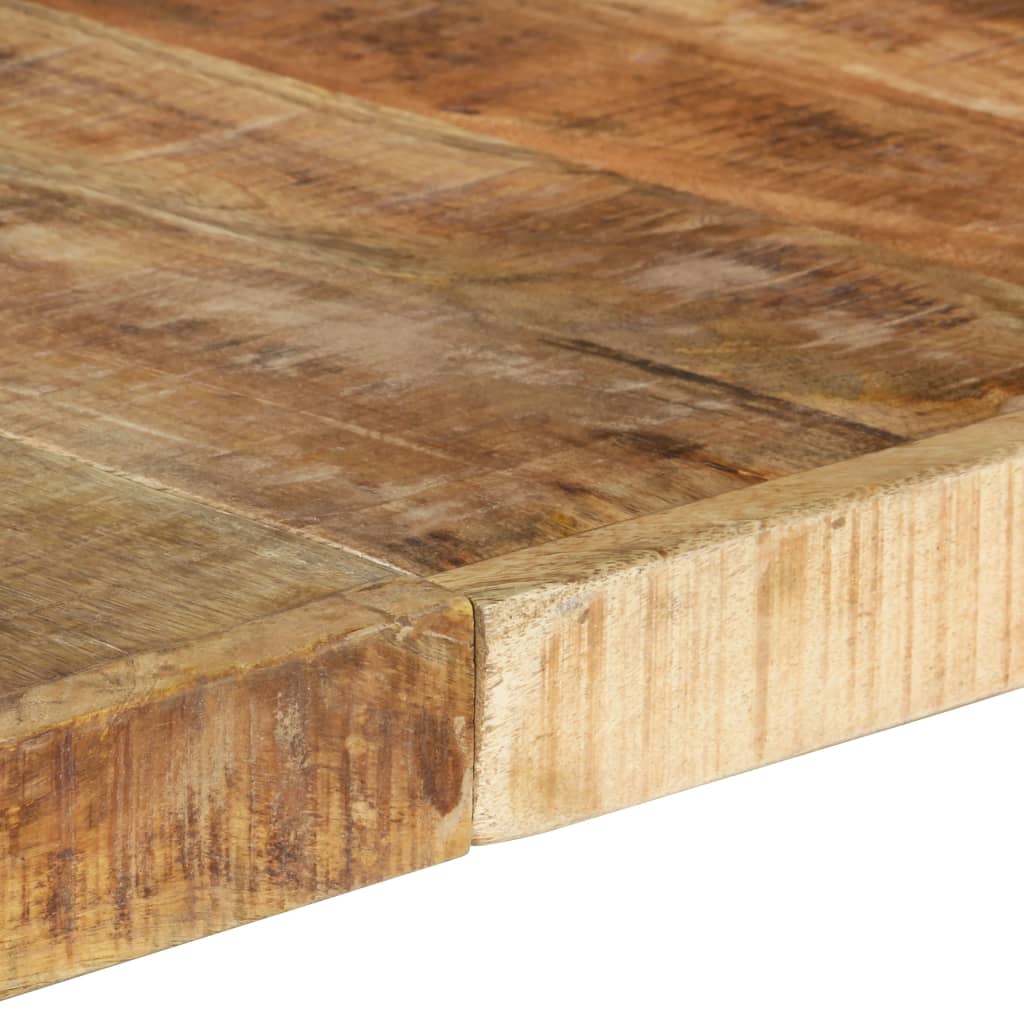 Table à manger carrée 140cm Bois de manguier brut