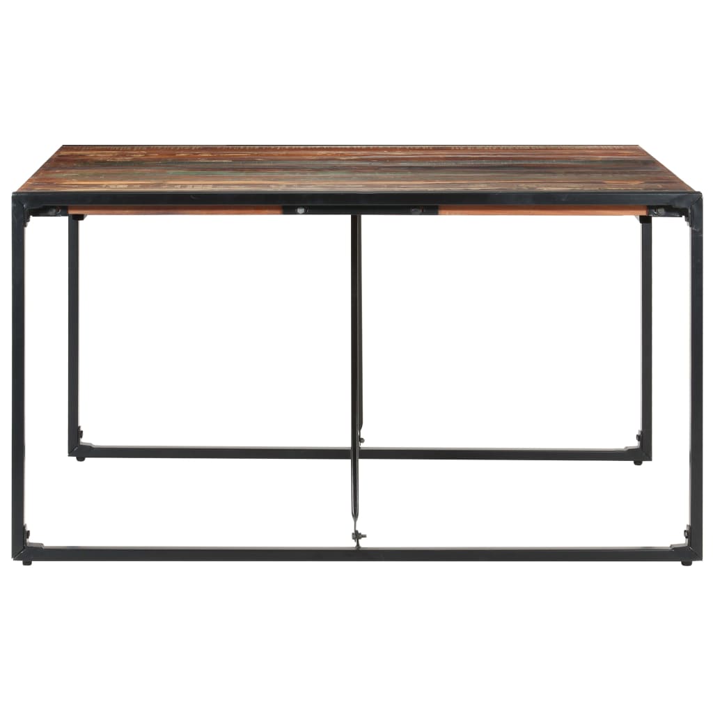 Table à manger carrée 140cm Bois de récupération