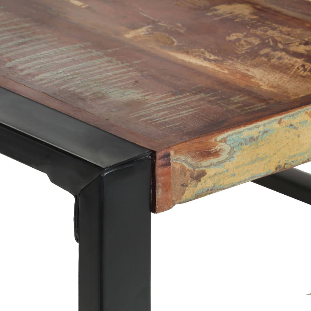 Table à manger carrée 140cm Bois de récupération