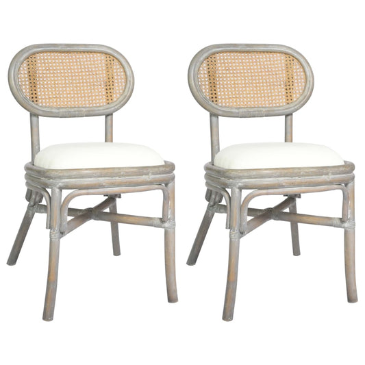 Chaise lot de 2 gris Lin