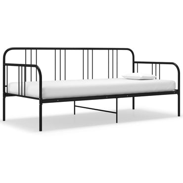 Canapé lit Noir Métal 90x200cm