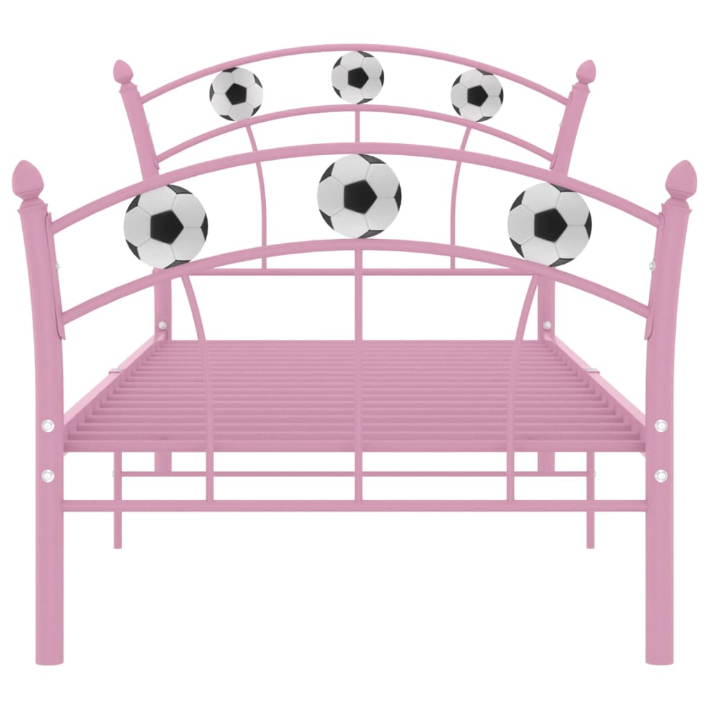 Diseño de cama para niños Pink Football Metal 90x200cm