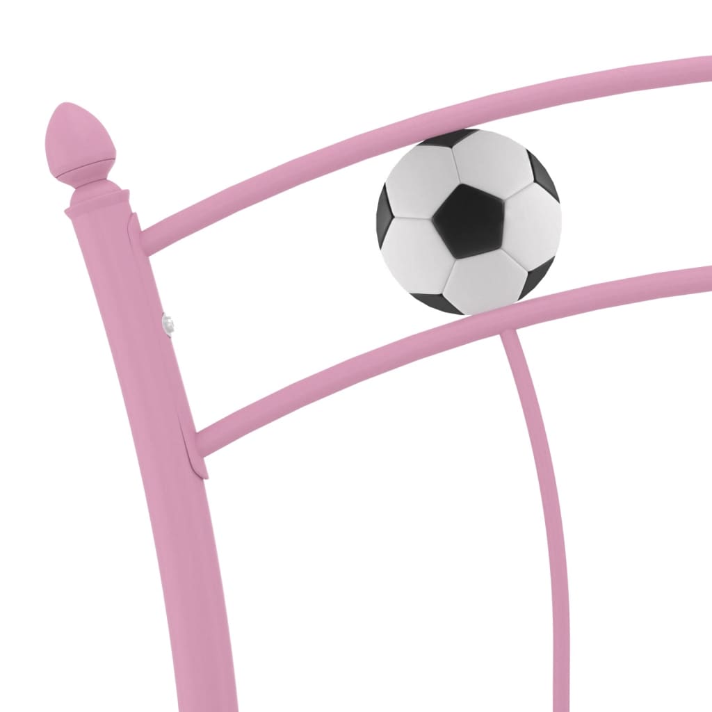 Diseño de cama para niños Pink Football Metal 90x200cm