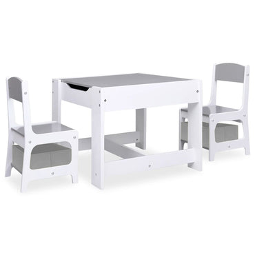 Table pour enfants avec 2 chaises Blanc