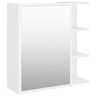 Weißer Badspiegelschrank 62,5 x 20,5 x 64 cm agglomeriert