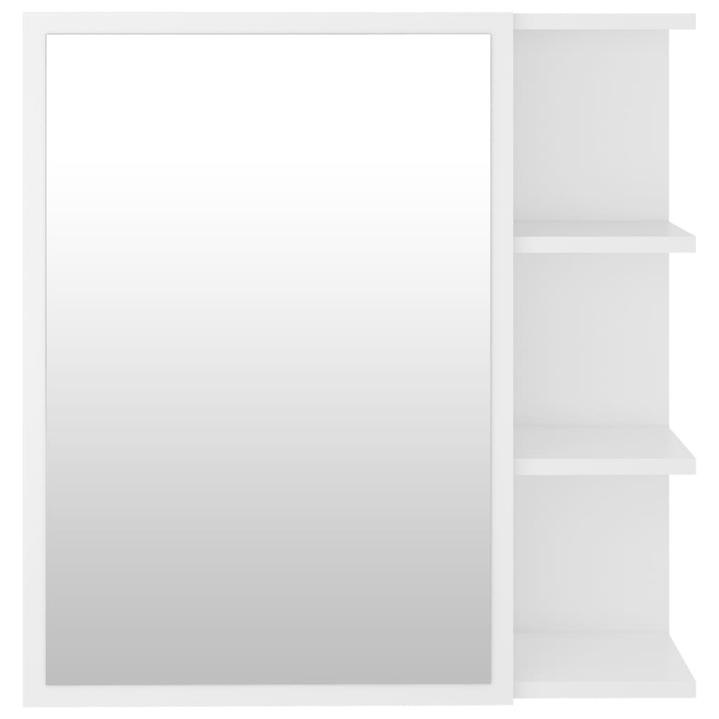 Weißer Badspiegelschrank 62,5 x 20,5 x 64 cm agglomeriert