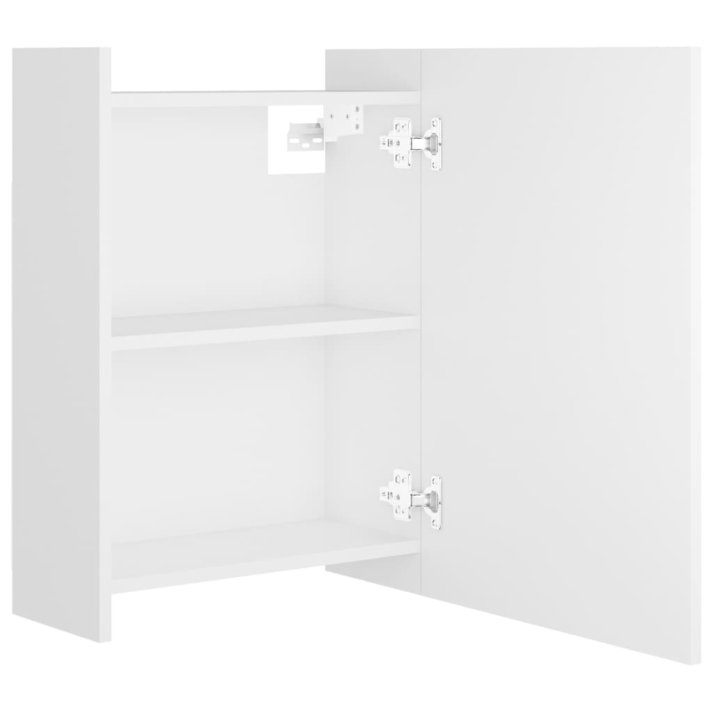 Weißer Badspiegelschrank 62,5 x 20,5 x 64 cm agglomeriert