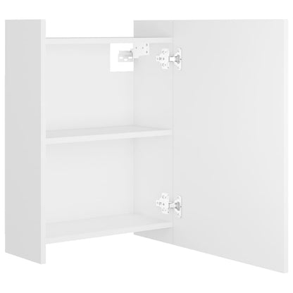 Weißer Badspiegelschrank 62,5 x 20,5 x 64 cm agglomeriert