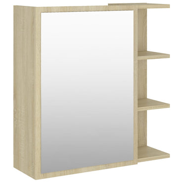 Sonoma Oak Mirror Cabinet 62,5x20.5x64 cm agglomeriert