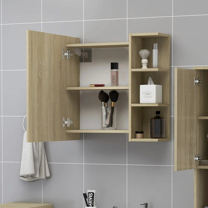 Sonoma Oak Mirror Cabinet 62,5x20.5x64 cm agglomeriert
