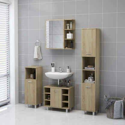 Sonoma Oak Mirror Cabinet 62,5x20.5x64 cm agglomeriert