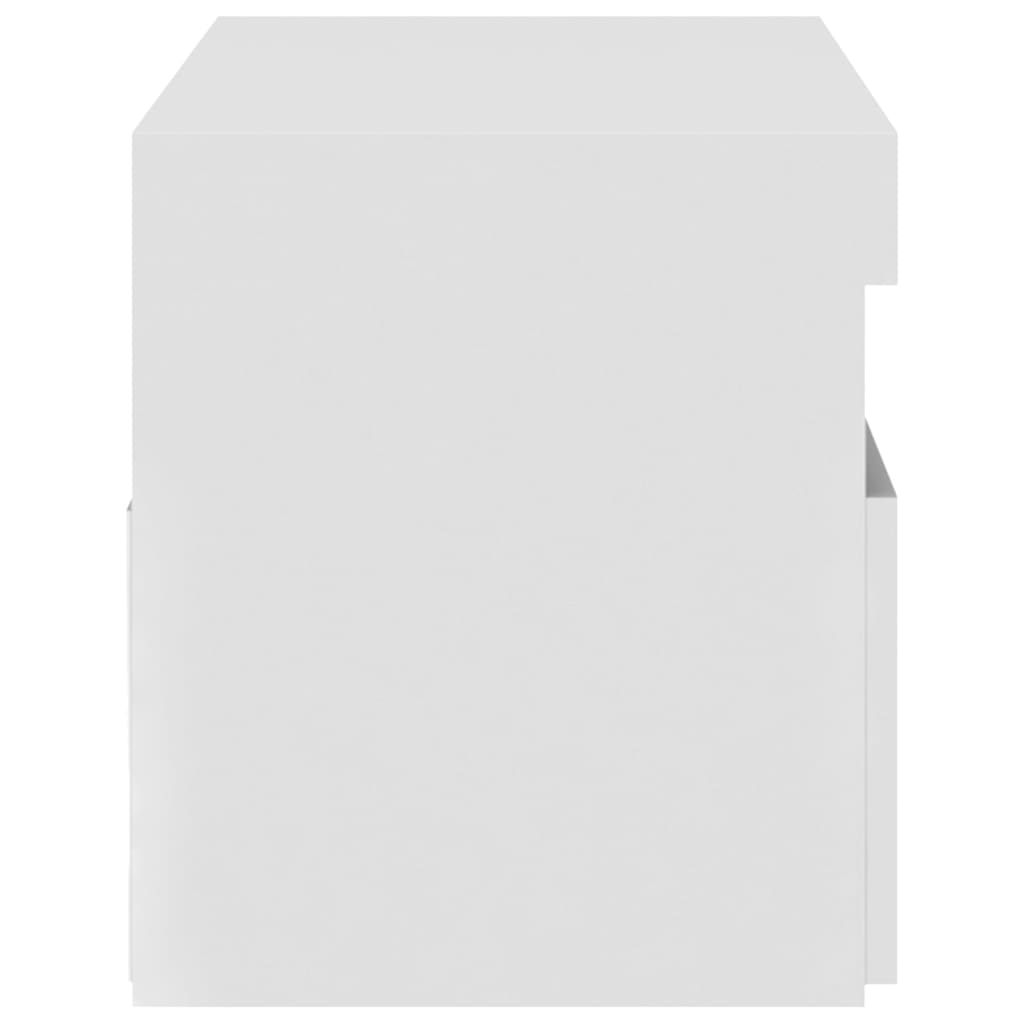Meuble TV avec lumières LED Blanc 75cm
