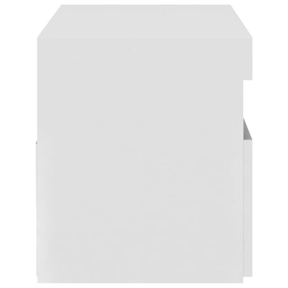 Meuble TV avec lumières LED Blanc 75cm