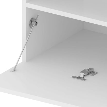 Meuble TV avec lumières LED Blanc 75cm