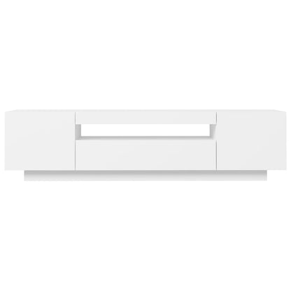 Meuble TV avec lumières LED blanc 160cm