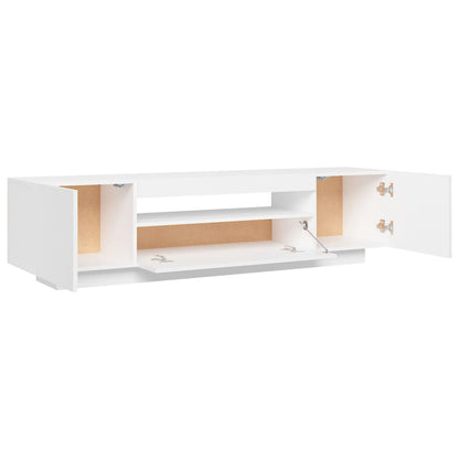 Meuble TV avec lumières LED blanc 160cm