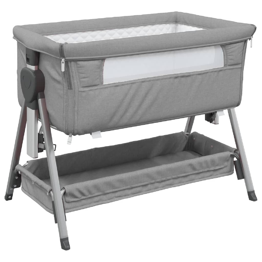Lit pour bébé avec matelas Gris clair Berceau cododo