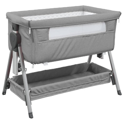 Lit pour bébé avec matelas Gris clair Berceau cododo