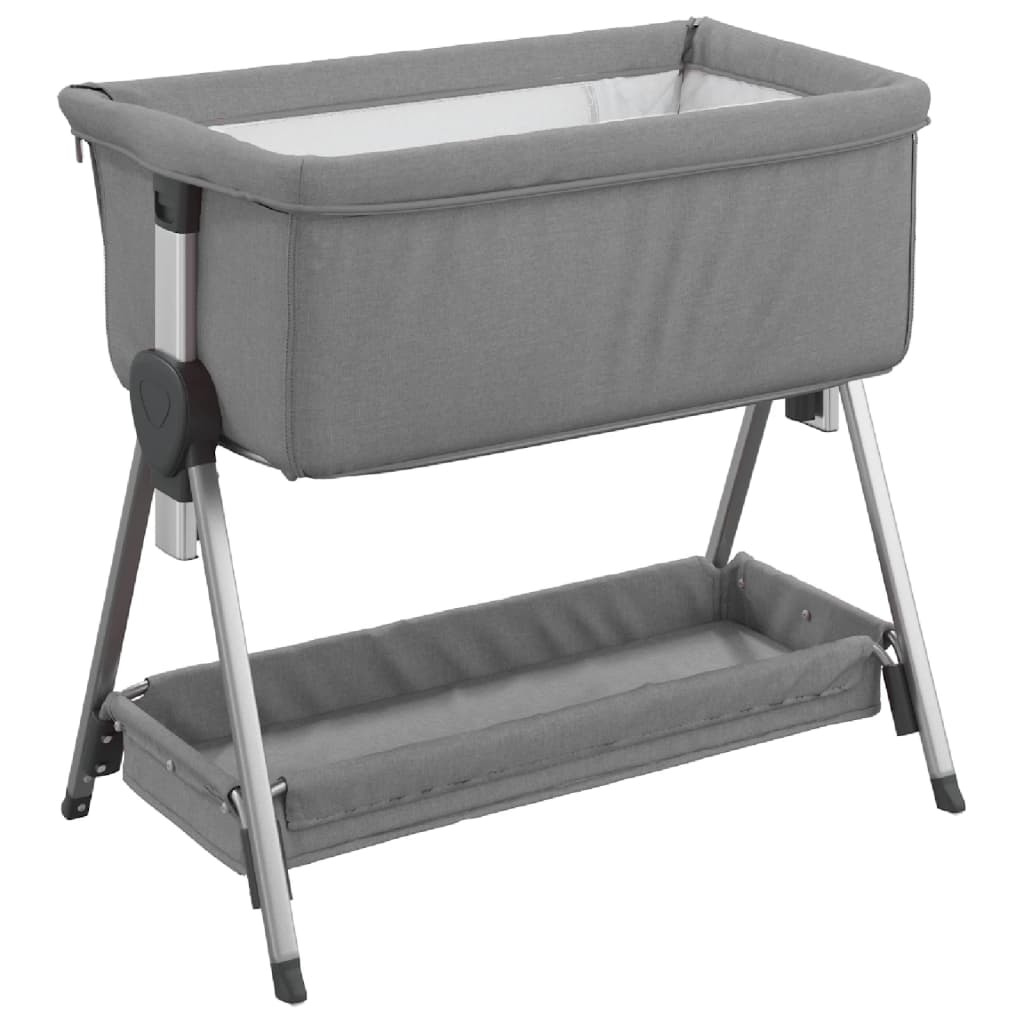 Lit pour bébé avec matelas Gris clair Berceau cododo
