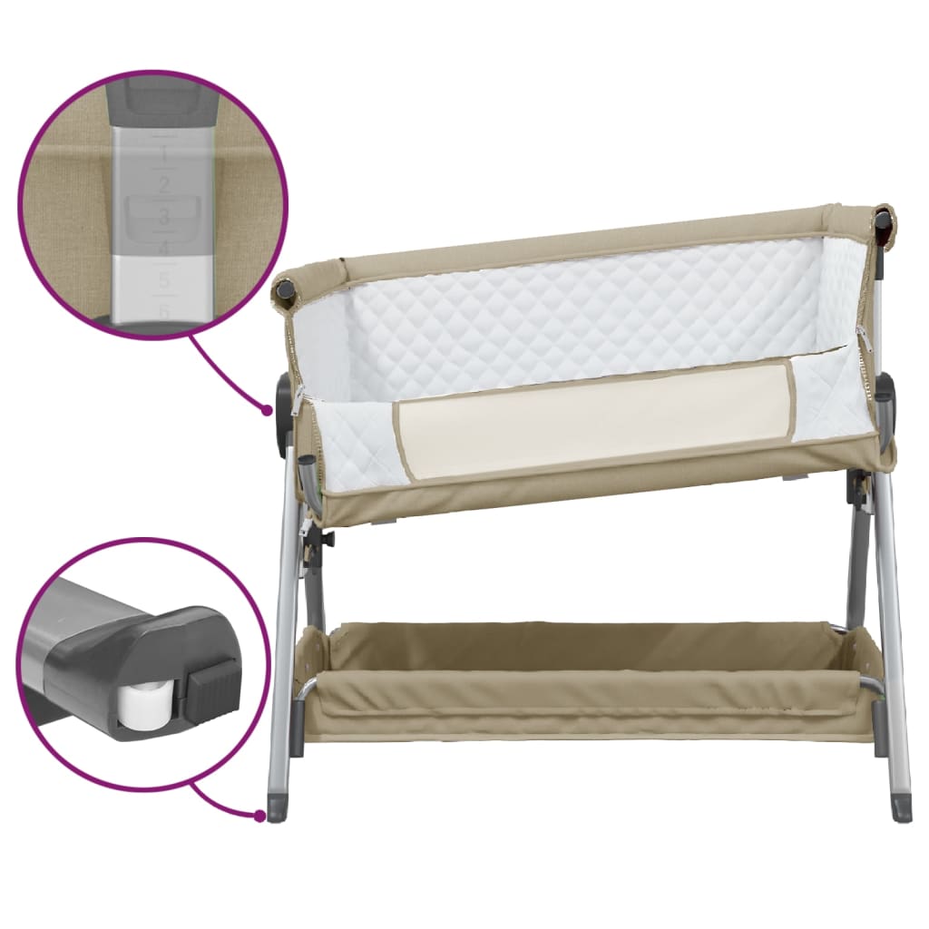 Lit pour bébé avec matelas Taupe Berceau cododo