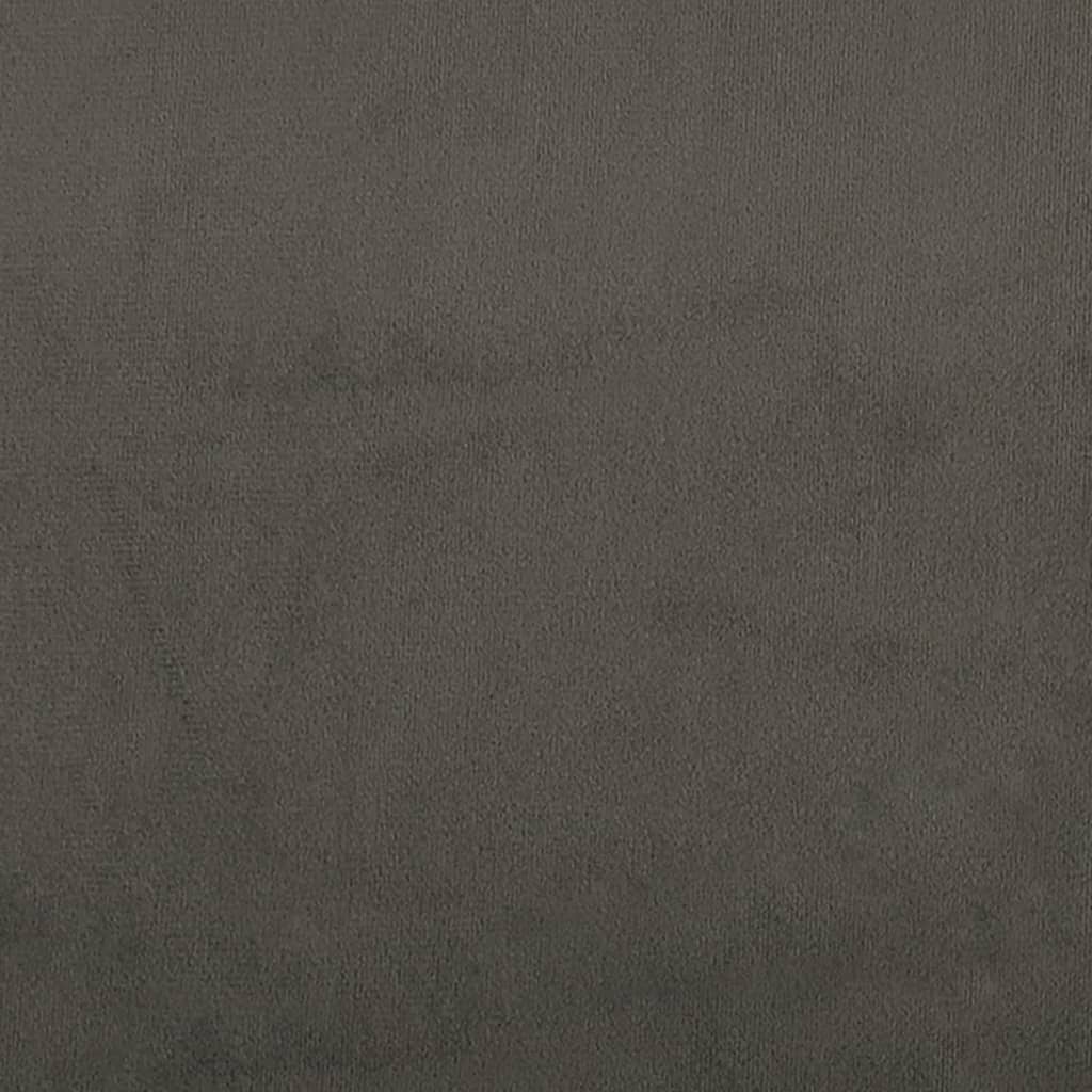 Tabouret de bar lot de 2 gris foncé velours