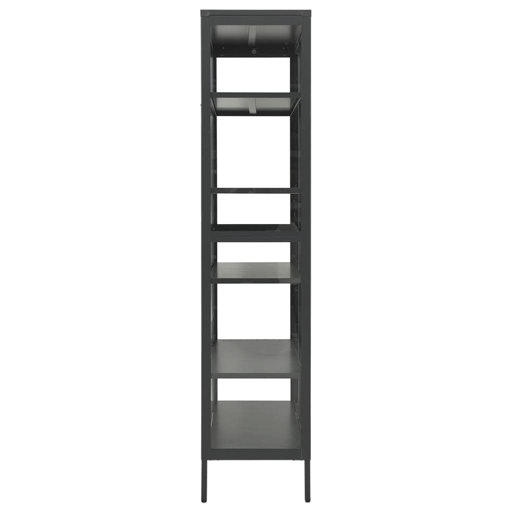 Anthracite steel and tempered glass anthracite showcase