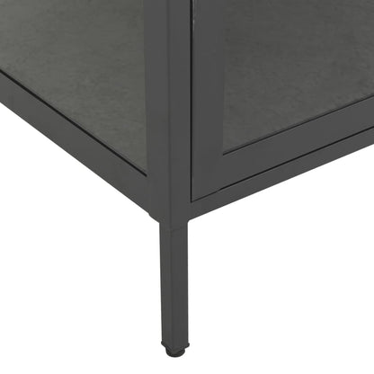 Anthracite steel and tempered glass anthracite showcase