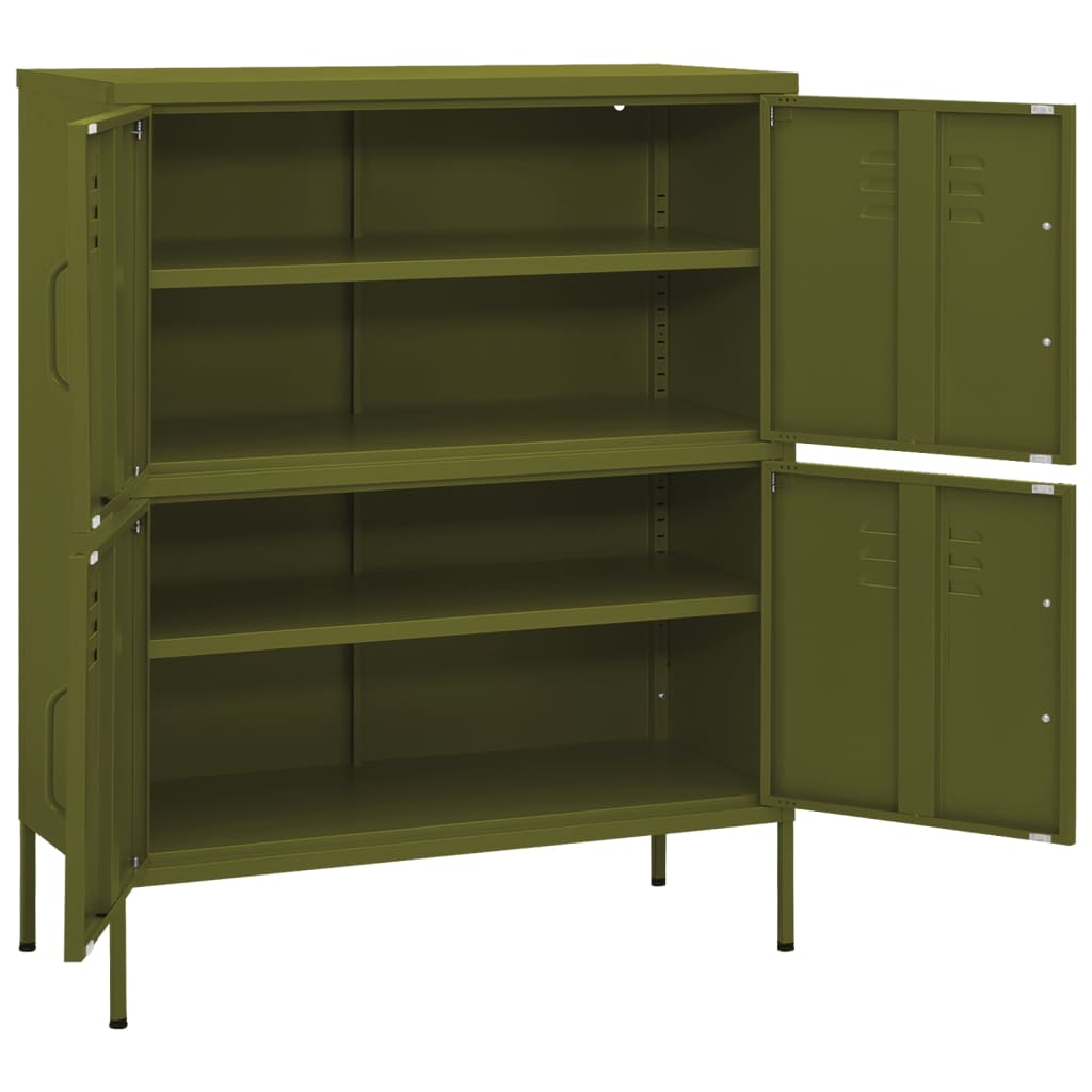 Steel olive green storage cabinet