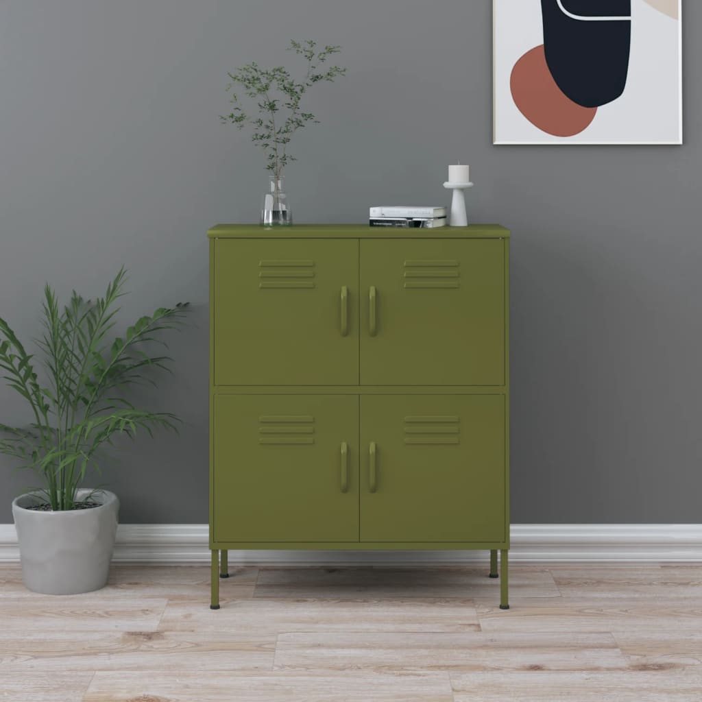 Steel olive green storage cabinet