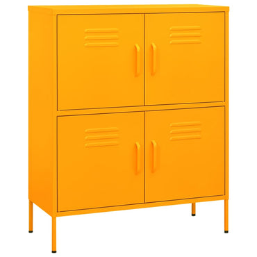 Mustard Giallo Armadio di deposito 80x35x101,5 cm in acciaio