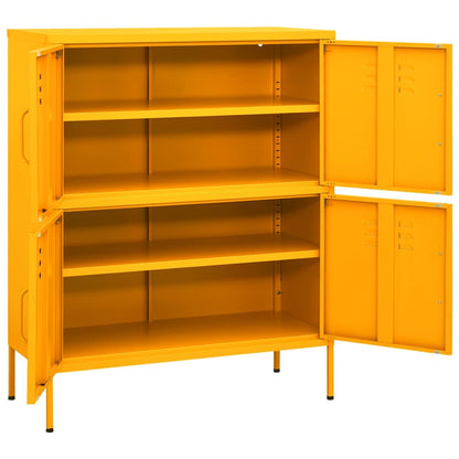 Mustard Giallo Armadio di deposito 80x35x101,5 cm in acciaio