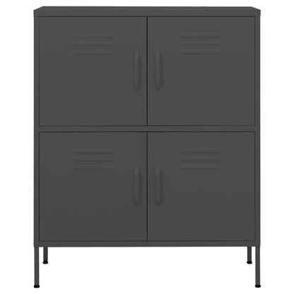 80x35x101.5 cm Armadio di stoccaggio di antracite in acciaio