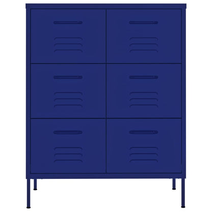 Steel navy blue drawer dresser