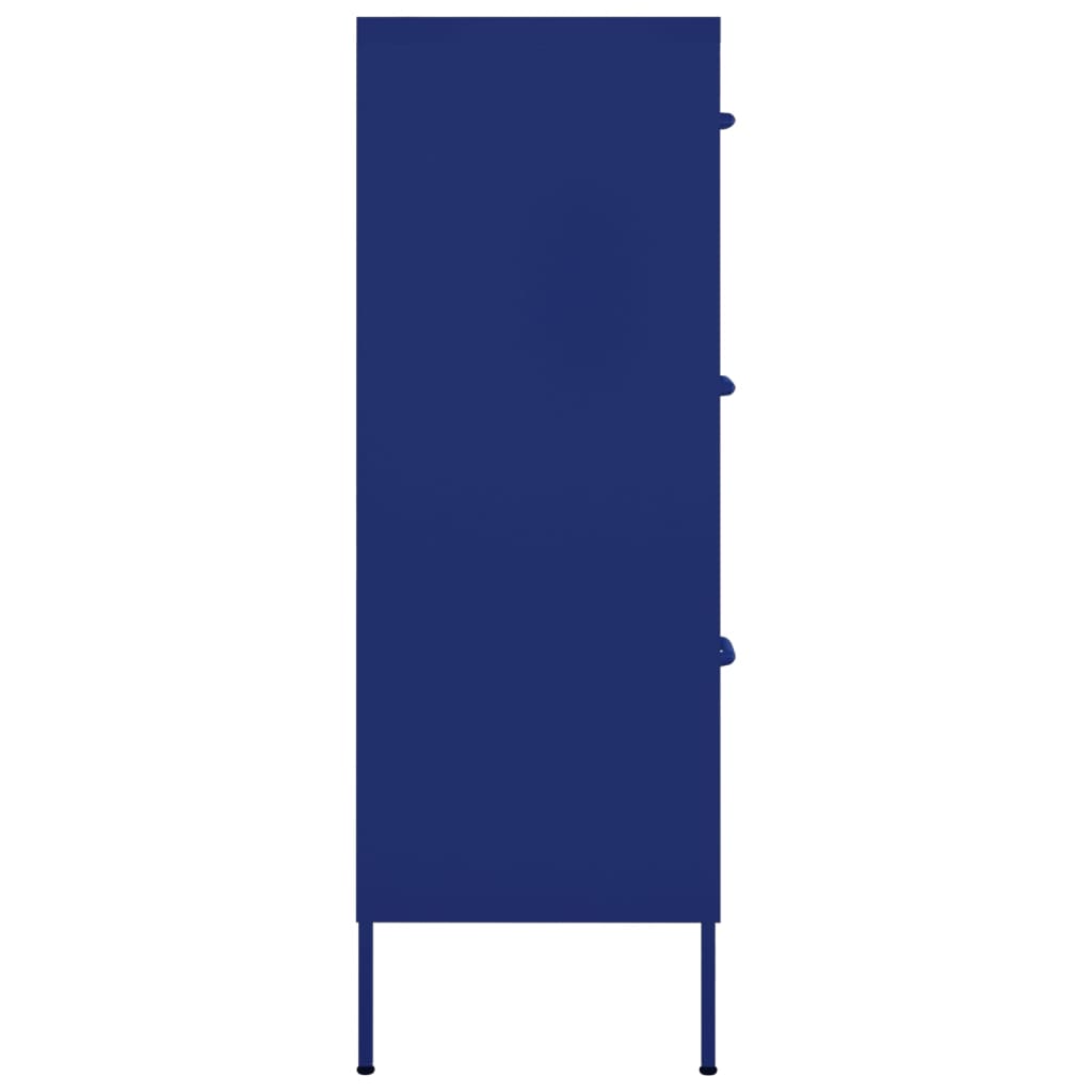 Steel navy blue drawer dresser