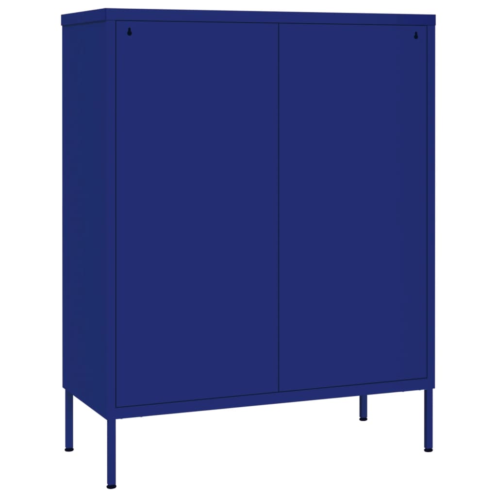Steel navy blue drawer dresser