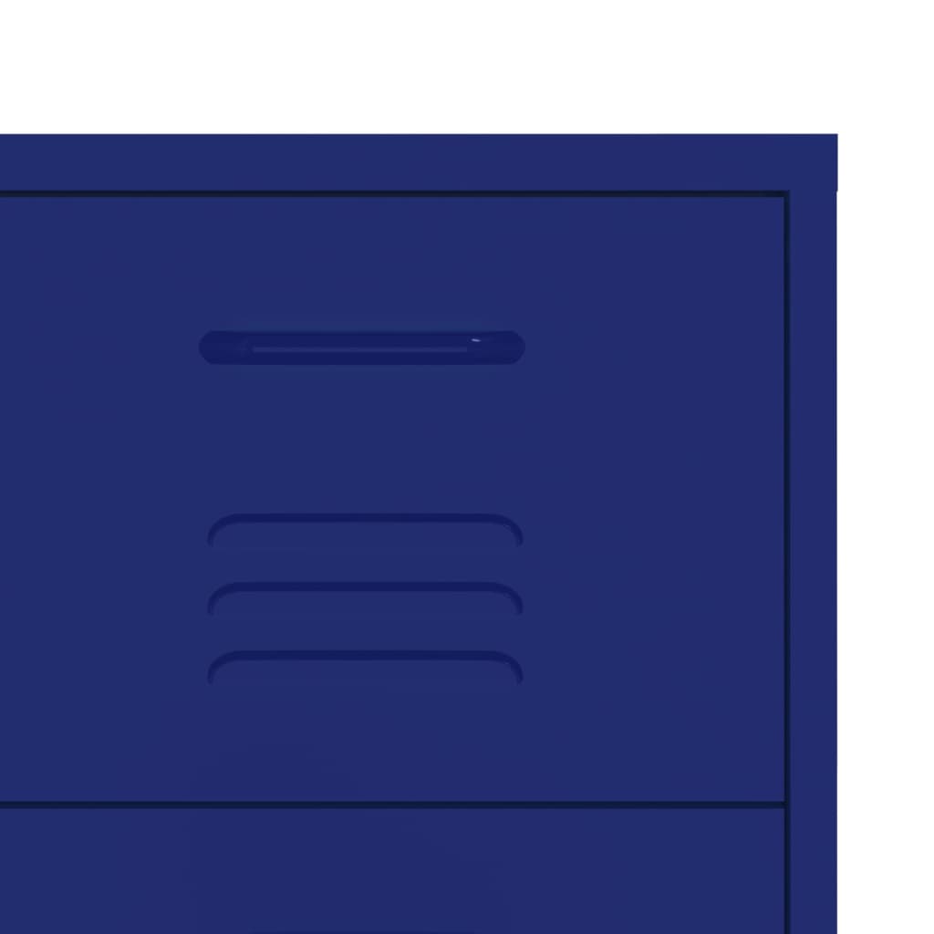 Steel navy blue drawer dresser