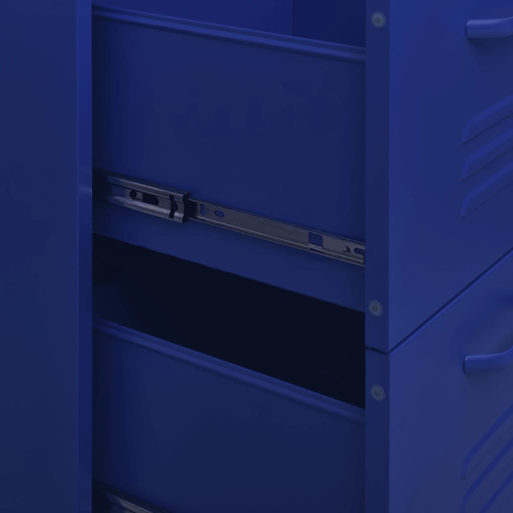 Steel navy blue drawer dresser