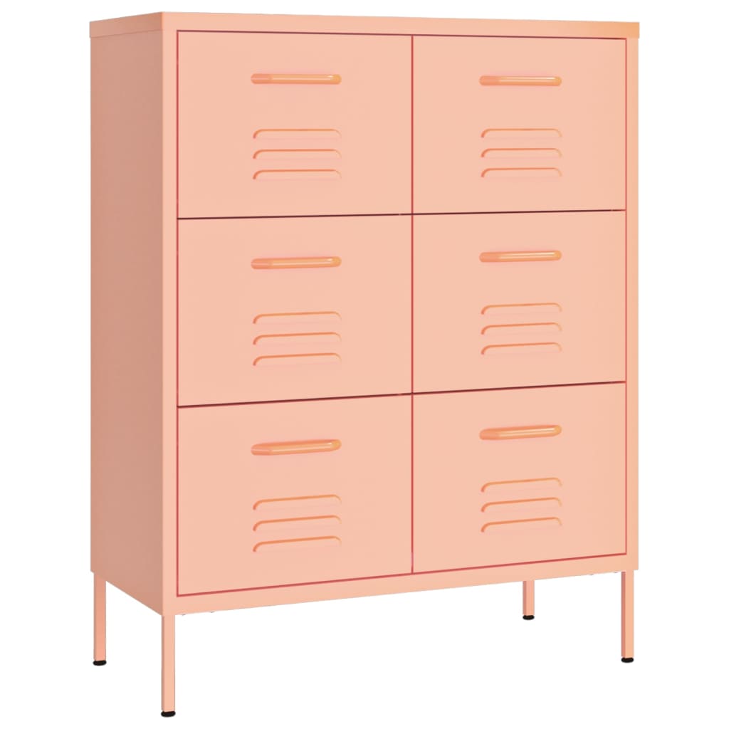 Commode à tiroirs Rose en Acier