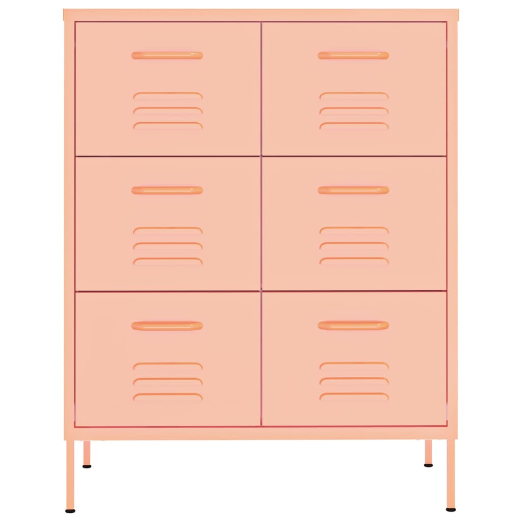 Commode à tiroirs Rose en Acier