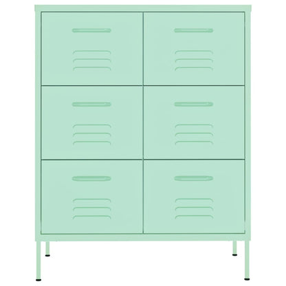 Gasta de gaveta verde de menta de aço