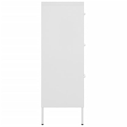 Steel white drawer dresser