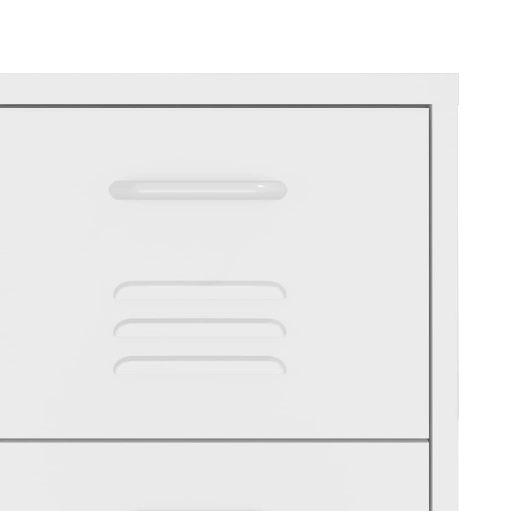 Steel white drawer dresser
