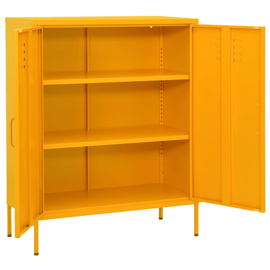 Stahl Senf gelber Lagerschrank